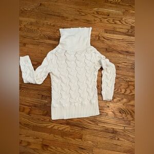 Parkhurst Off-shoulder Knit Sweater- 100% Cotton size small